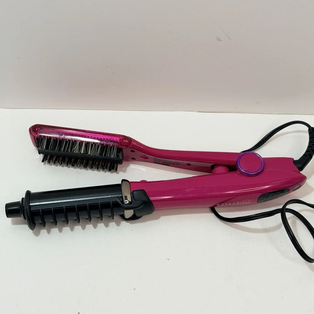 InStyler Model IS2.1-1001 Rotating Hot Iron Hair Straightener PINK Works